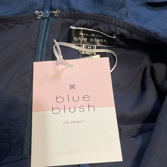 Blue Blush | Navy Ruffle Popover Halter Dress - Women - Picture 7 of 9